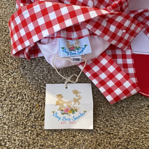 NWT Busy Bee Smocks Boy Santa Overalls 24m - Picture 6 of 6